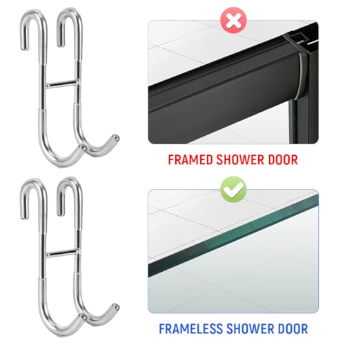 HASTHIP® 2Pcs Door Hooks Over-the-door Hanging Hook Stainless Steel Dual-hook Design Door Hooks Glass Door Hook Carbinet Door Hook Kitchen Bathroom Removable Hanging Hooks HASTHIP® 2Pcs Door Hooks Over-the-door Hanging Hook Stainless Steel Dual-hook Design Door Hooks Glass Door Hook Carbinet Door Hook Kitchen Bathroom Removable Hanging Hooks